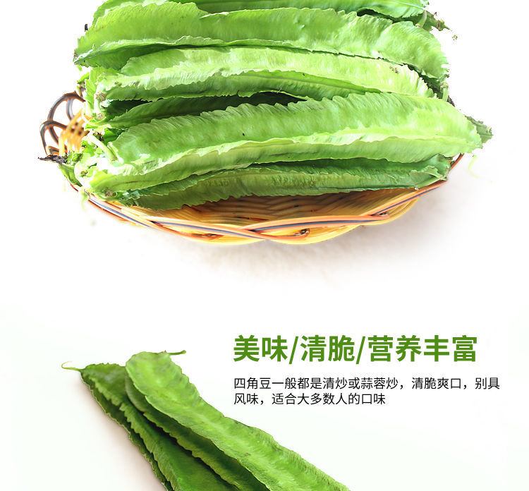 橙伯乐海南三亚特产四角豆新鲜四棱豆杨桃龙豆蔬菜整箱批发1斤装纸箱