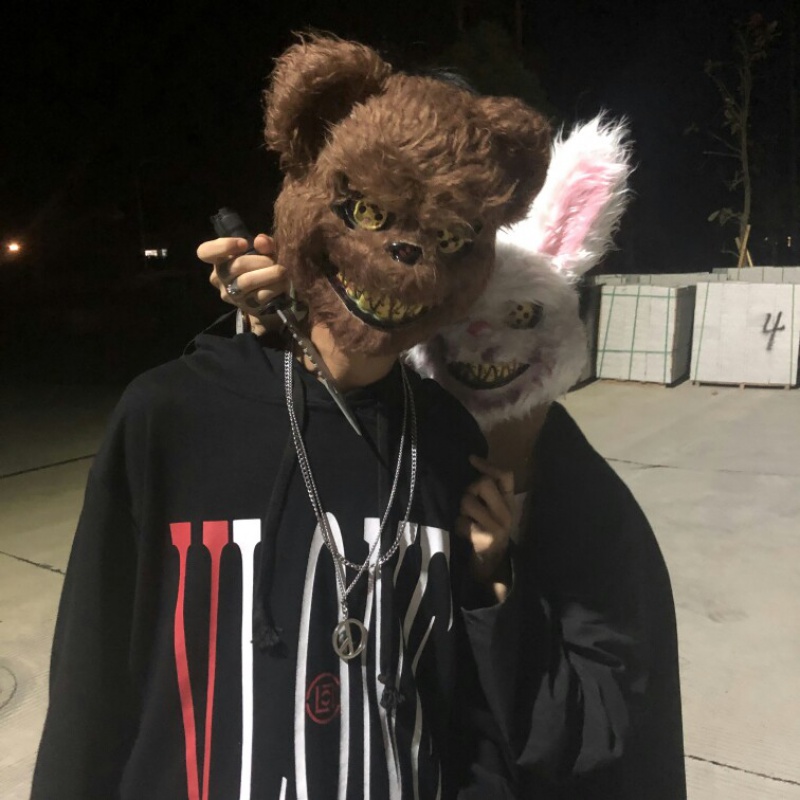 德仁 狼人杀面具jk恶魔兔子面具全脸恐怖血腥头套万圣