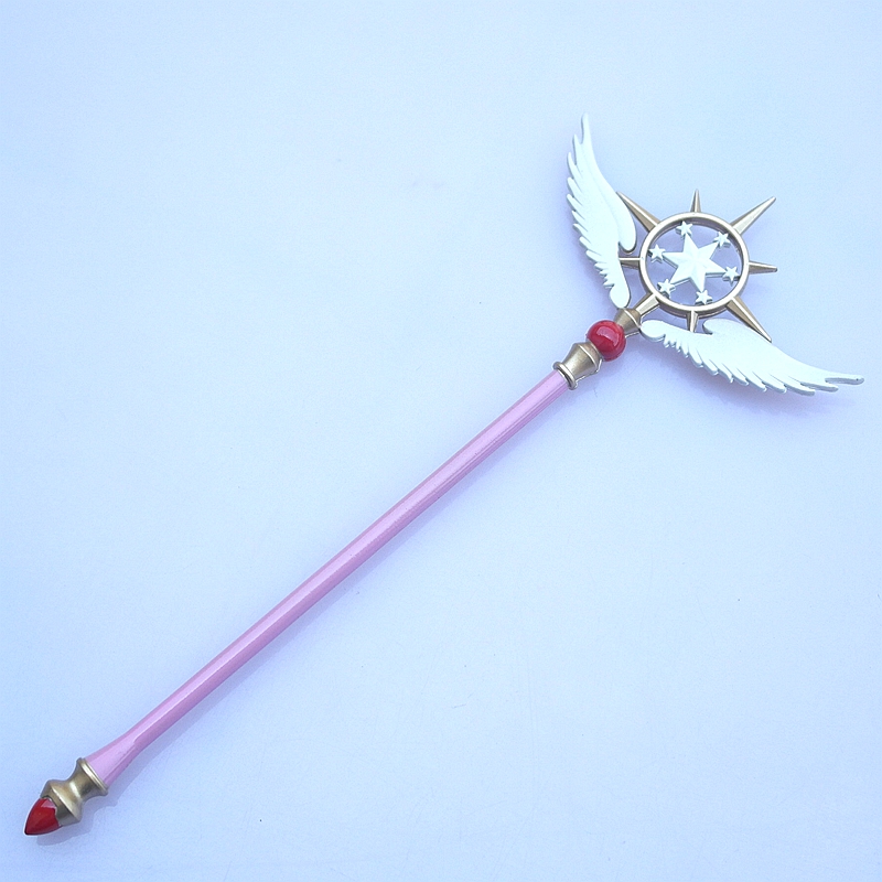 魔卡少女樱钥匙扣动漫百变小樱魔法棒手杖钥匙扣挂件星星棒权杖模型星