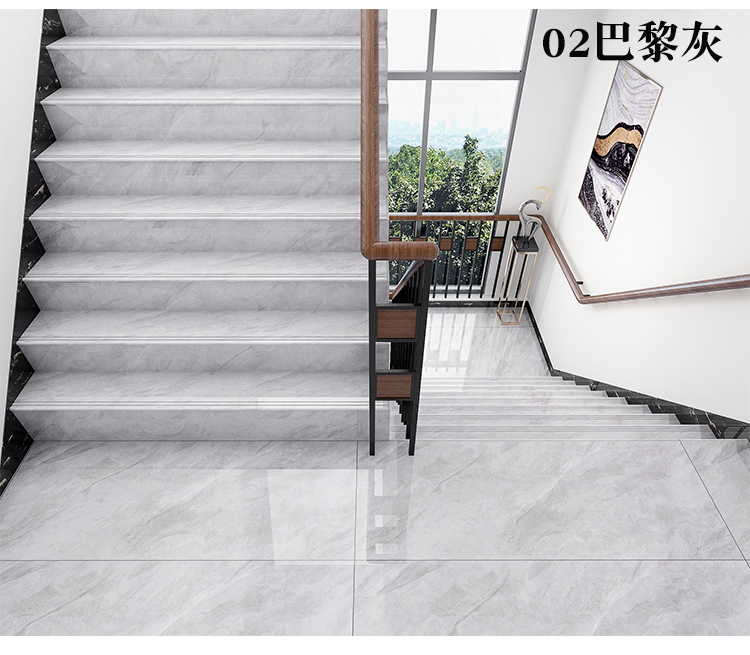 灰色通体楼梯踏步地板砖一体式防滑12米台阶砖梯级大理石瓷13512008