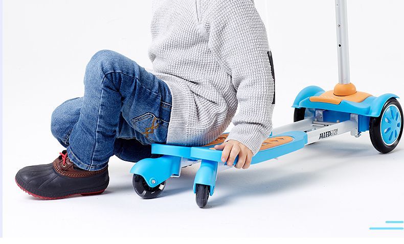 儿童滑板车3岁6岁到12岁小孩滑滑车四轮宝宝双脚分开剪刀车升级新款