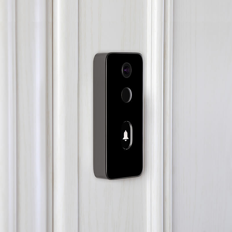 小米米家智能可视门铃2视频监控门铃套装家用摄像头小爱联动 黑色新款