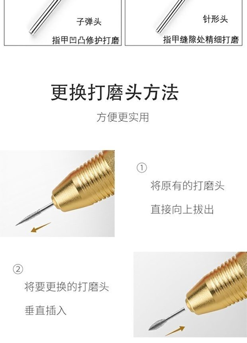 恢指甲打磨机器电动修甲刀修磨厚硬脚趾甲锉刀专用美甲卸甲抛光卸甲工具指甲搓实用礼物送父母亲长辈朋友 18-80岁 打磨灰硬指甲