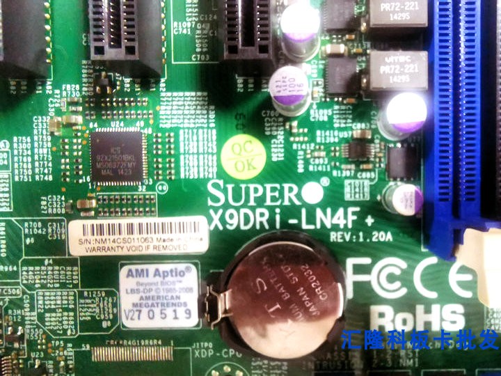超微x9dri-ln4f 双路2011 e5主板带6个pci-e有sas接口