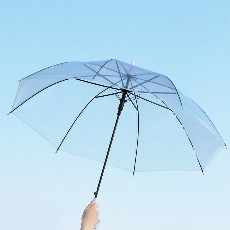 斐珺服饰配件新品透明雨伞成人透明雨伞女学生折叠长柄简约韩版森系小