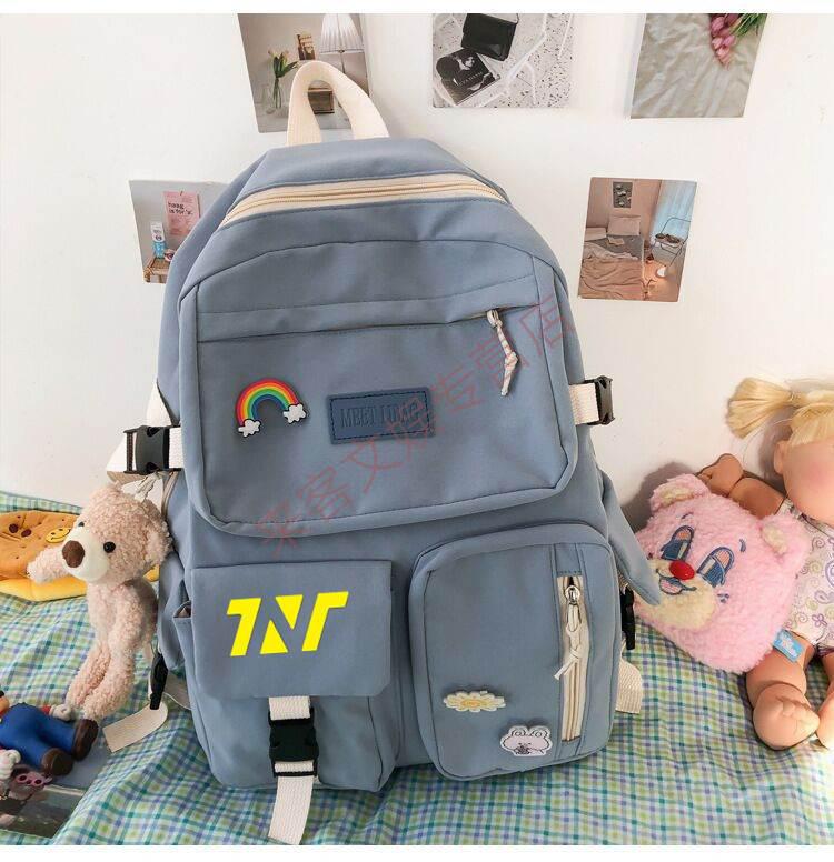 宋亚轩刘耀文同款书包学生双肩背包开学用品黑色粉上新米白色单个书包