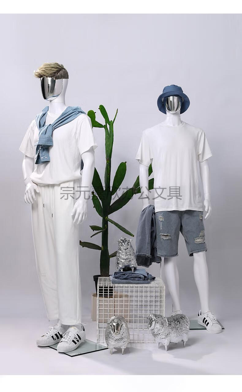 模特道具543男装店塑料全身男假人台服装模型展示架西服正装橱窗 21m