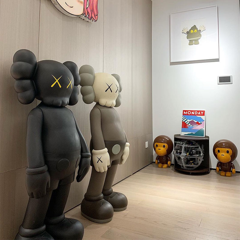 kaws公仔摆件 mand kaws 创意暴力熊公仔模型玩偶家居