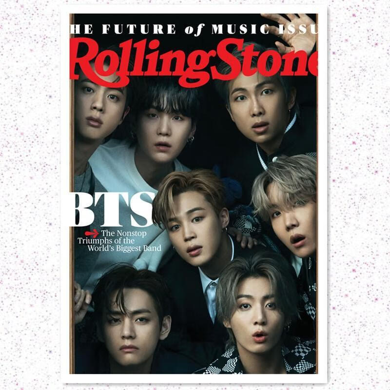 礼姿bts防弹少年团rollingstone同款封面海报贴画jkv墙贴不干胶周边