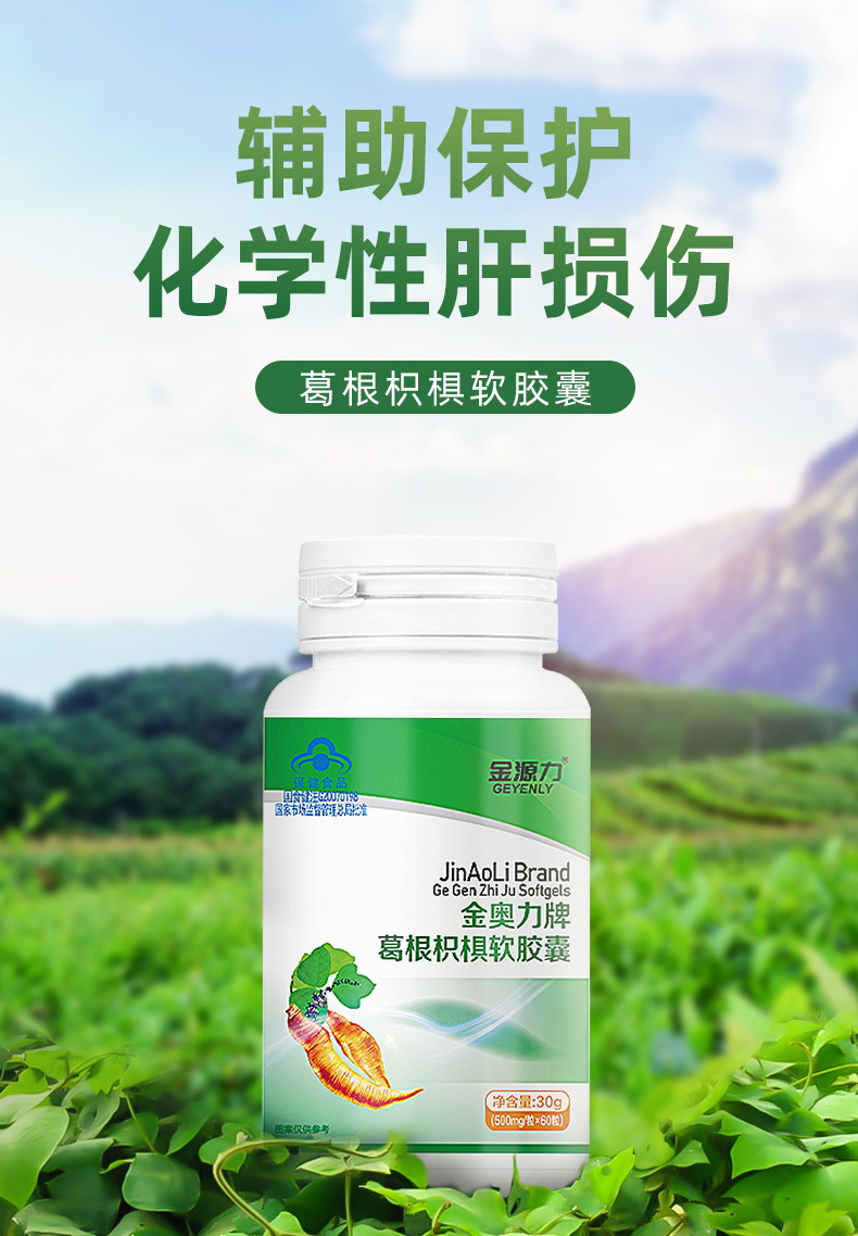 葛根枳椇软胶囊蓝帽食品酒片服用辅助对化学性肝损伤有辅助保护功能