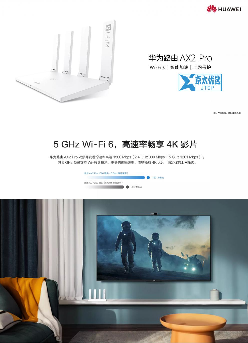 双核双频全千兆无线wifi6高速5g路由器全新华为tc7001移动版2台起拍