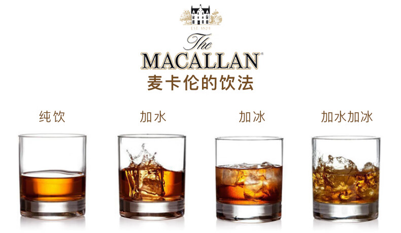 苏格兰洋酒macallan麦卡伦蓝钻12年双雪莉桶单一麦芽威士忌700ml 700