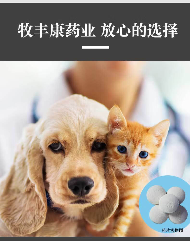 均牧 宠物药氨茶碱片平喘犬猫狗咳嗽哮喘支气管炎呼吸困难通用【图片