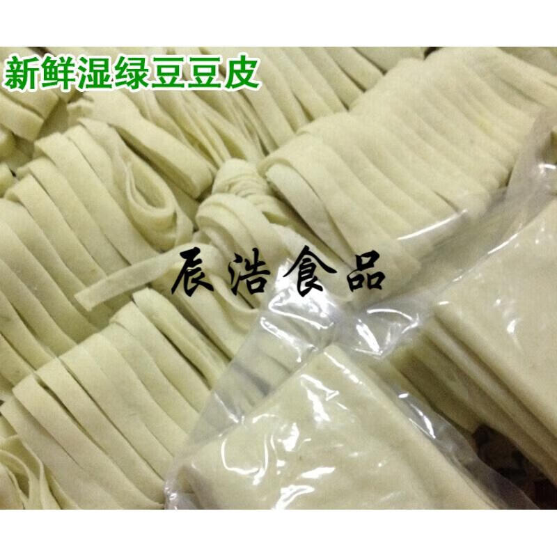 5折1500g新鲜湿豆丝湖北豆皮子特产农家手工绿豆豆丝孝感武汉黄陂豆折