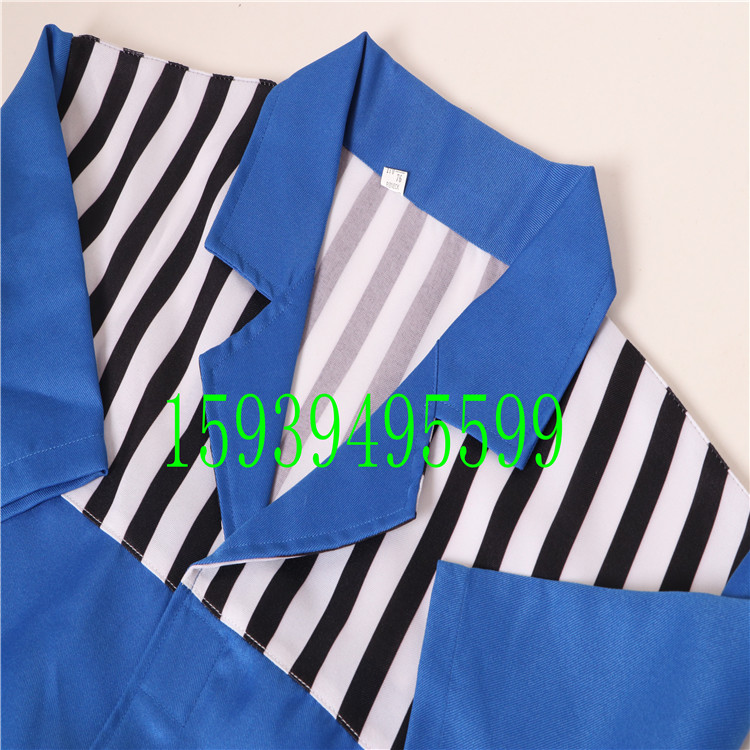 万圣节表演服囚服监狱衣囚犯劳改犯人看守所夏季衣服装1灰蓝色单短裤
