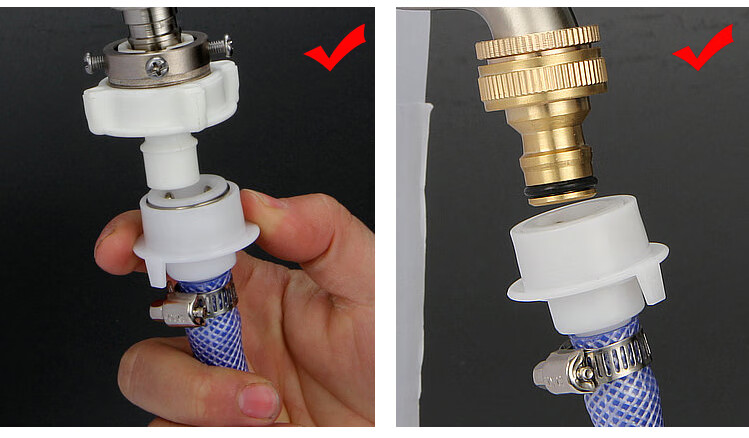 洗车水管接头水枪卡扣洗衣机水龙头4分软管对接器快速转接口5个装送