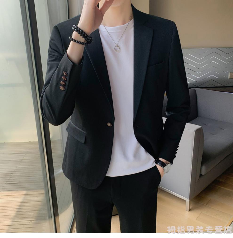 小提琴大提琴钢琴演出西装演出服男生艺考西服套装秋冬新帅气长袖西装