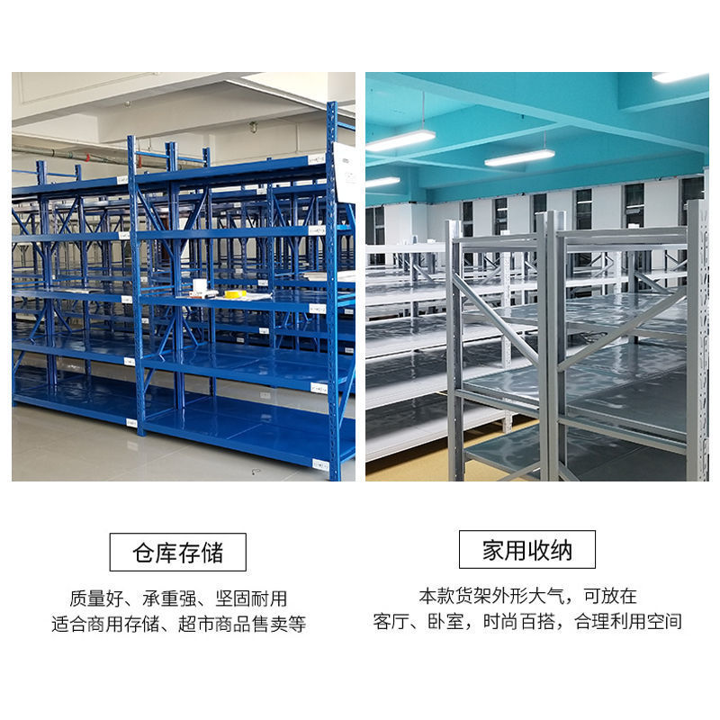 布罗利储藏室置物架仓储货架超市家用阳台储藏室储物展示落地多层仓库