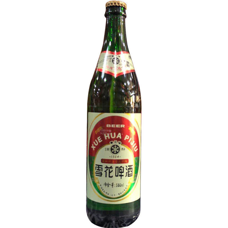 沈阳雪花啤酒 沈阳产经典老雪1964儿时记忆经典雪花啤酒580ml*12瓶装