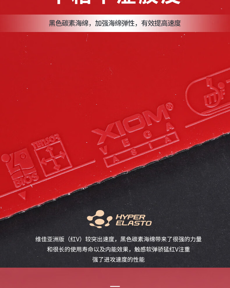 骄猛红vxiom骄猛乒乓球胶皮专用胶皮乒乓球拍套胶涩性皮海绵拍反胶银v