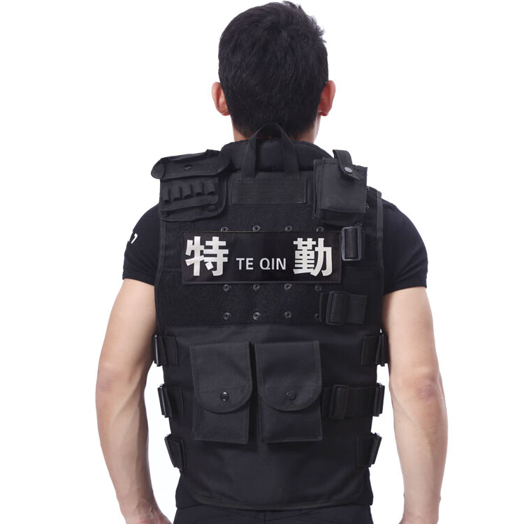 特勤防弹衣执勤站岗作战服战术背心安防马甲cs野战背心保安防刺加大款