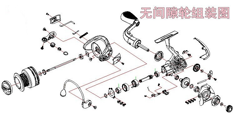 鱼竿配件金属渔线轮ya2000-5000细哑黑单向无间隙鱼线轮折叠 左右手