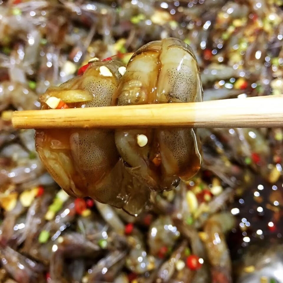 生呛大虾腌虾酱大虾新鲜对虾新鲜白虾法拉尔特顺丰空运一罐装