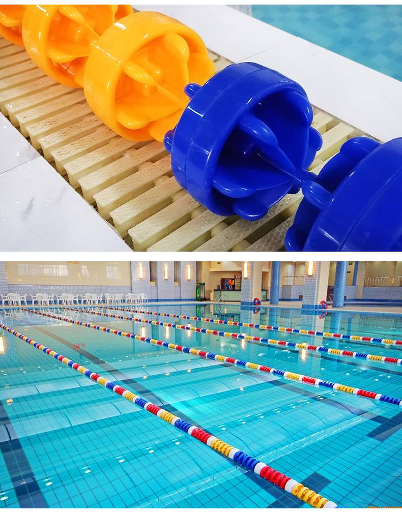 泳道线游泳池浮标比赛分界线标准隔水线12厘米直径15cm六菱形泳道线浮