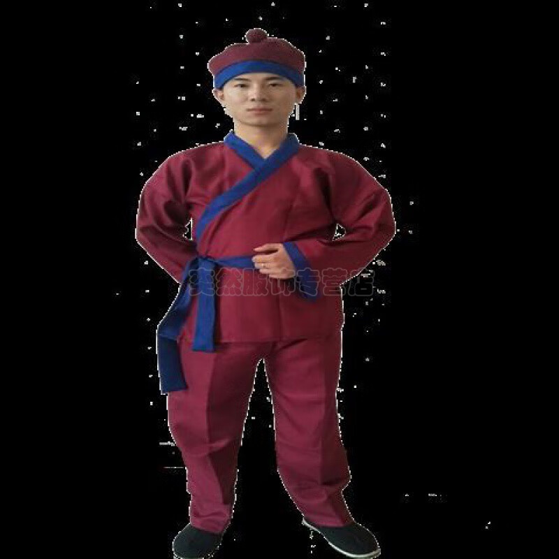古装汉服古代家丁小二仆人书生演出茶馆酒店保洁工作服装男女表演zq