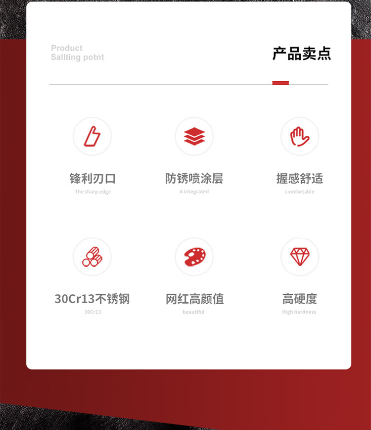 拜格刀具厨房套装家用全套德国工艺不锈钢切菜刀刀具厨房套装 锤打黑刀三件套