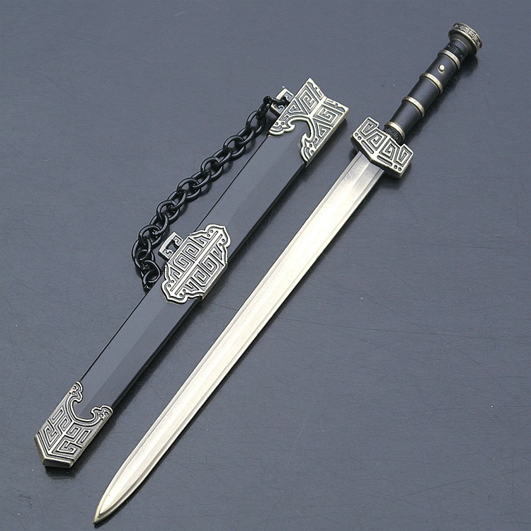 中国古代模型汉剑秦始皇剑鱼肠剑越王剑如意剑带剑鞘钥匙扣 诛仙轩辕