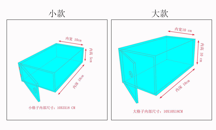 手机存放柜透明亚克力存放箱保管柜收纳盒寄存箱存放盒带锁员工存放手机柜工厂学校单位储物柜 50门(大款10*10*18cm)