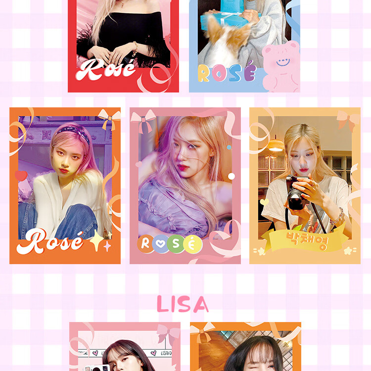 blackpink小卡图片原图,blackpink小卡款式图 blackpink周边blackpink周边彩色拍立得jennielisajisoorosé小卡照