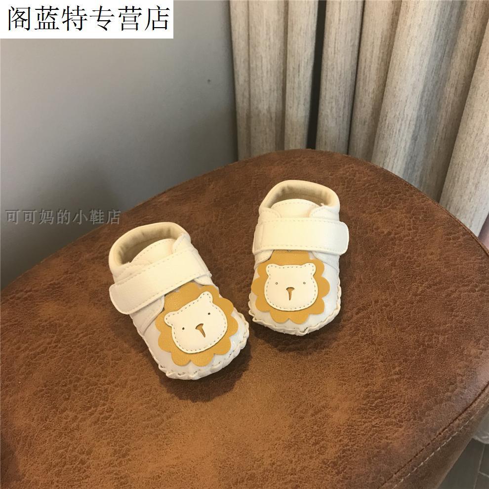 迪士尼宝宝学步鞋婴儿软底 新春款男婴儿小皮鞋防滑软底一岁女宝宝