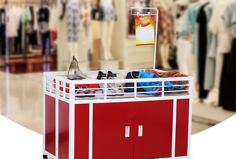 超市促销台促销车车甩货车特卖折叠展示架服装店花车货架商场理货售货车 升级款大号