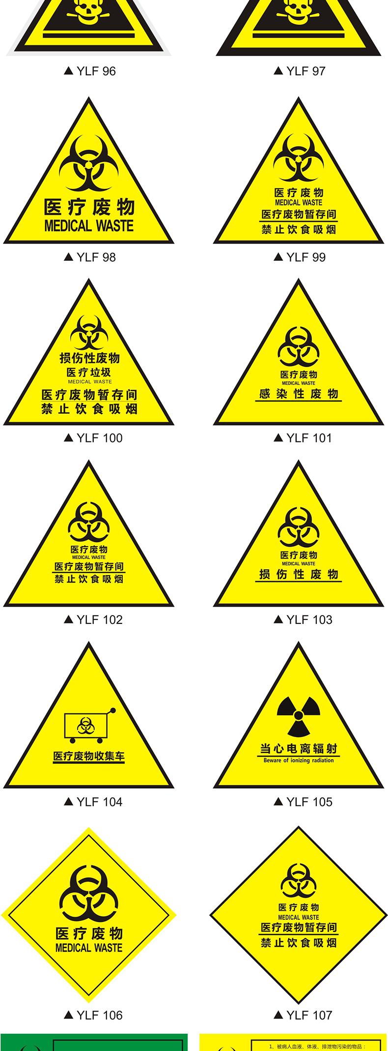 废物标识贴纸废物暂存处警示标识药物性病理性感染性垃级标签提示贴纸