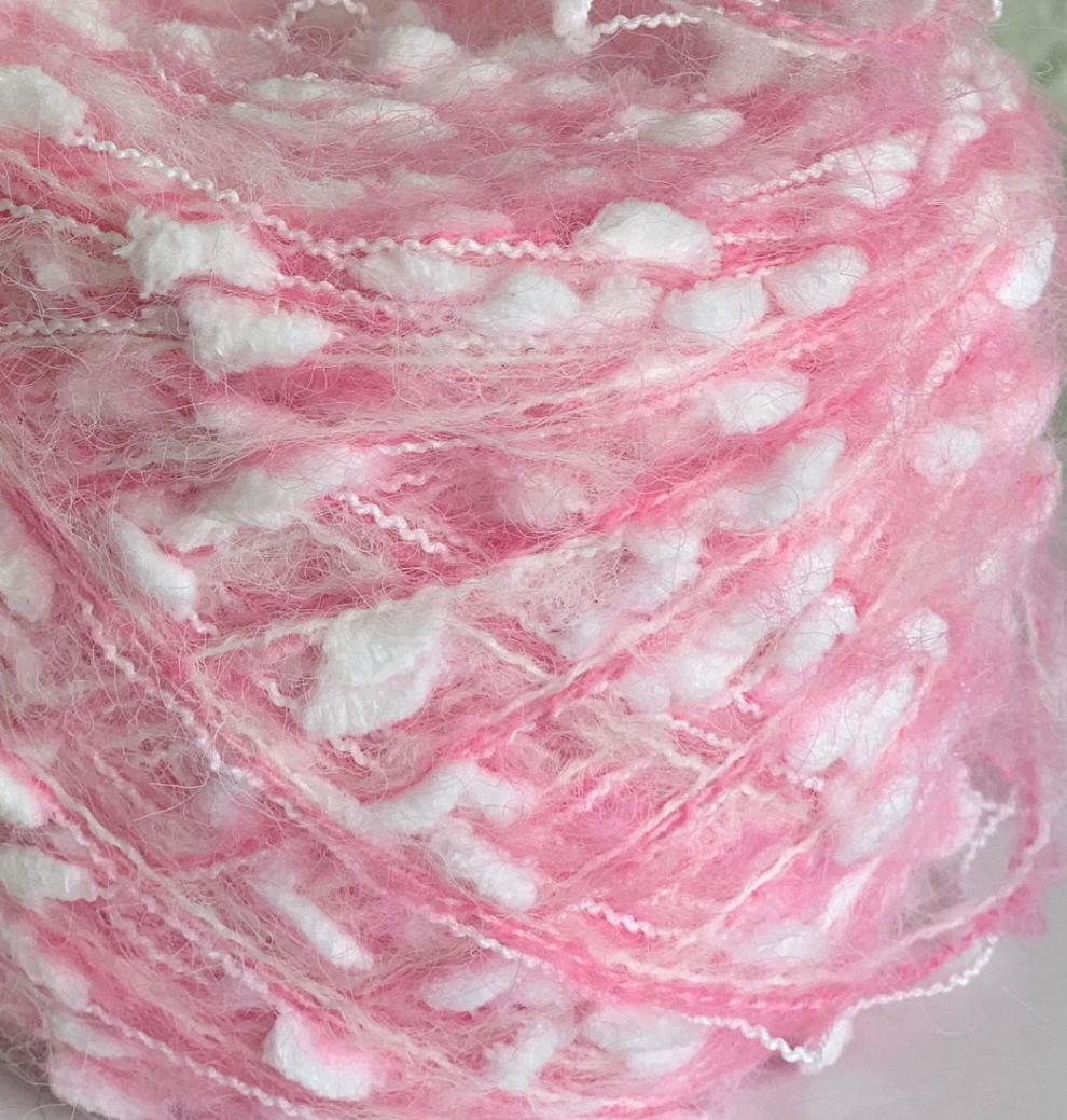 qiced新品冰丝线彩点马海毛线团仙女毛线编织衣服围巾帽子手工钩棒针