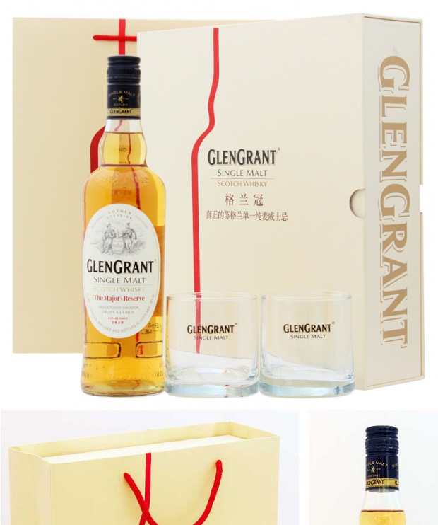 格兰冠(glengrant)单一麦芽威士忌 进口洋酒 40度 双瓶 700ml