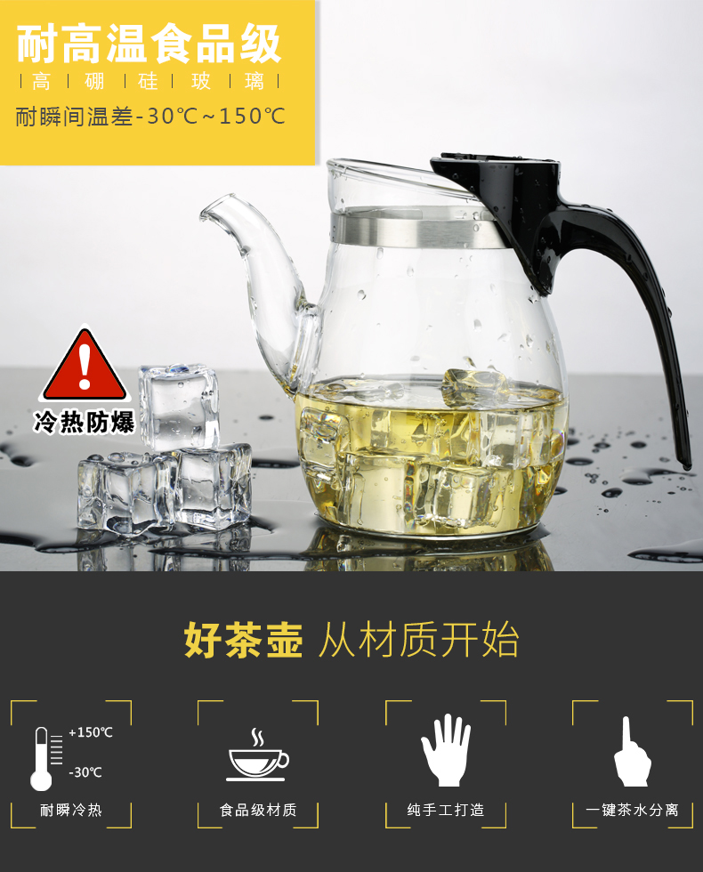 尚明samadoyo飘逸杯耐热玻璃过滤茶壶茶具按压式内胆泡茶壶冲泡器b02