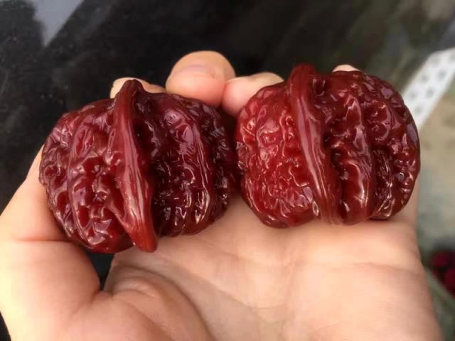 琅麦包浆玉化狮子头核桃四座楼文玩核桃手把玩核桃机刷老核桃-送女
