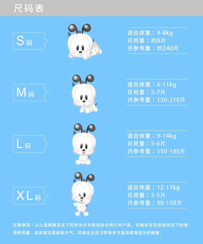 巴布豆(bobdog) 巴布豆米飞臻吸舒爽纸尿裤 婴儿尿不湿 柔薄干爽 s码