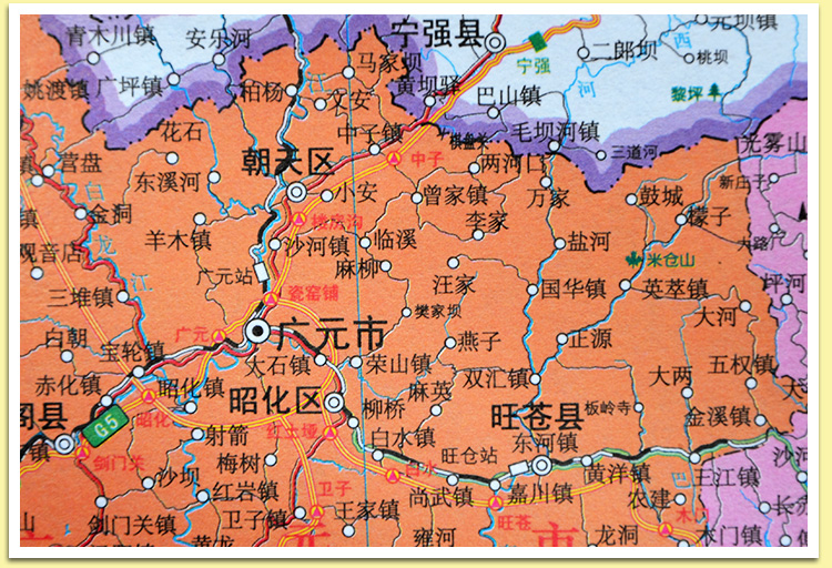 2018新版 四川省地图贴图学生交通行政旅游图办公室客厅墙贴家用_ 7折图片