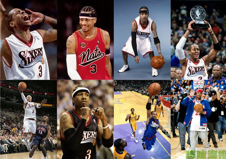 nba球星艾弗森麦迪字母哥汤普森伦纳德戴维斯罗斯姚明海报壁纸画ql