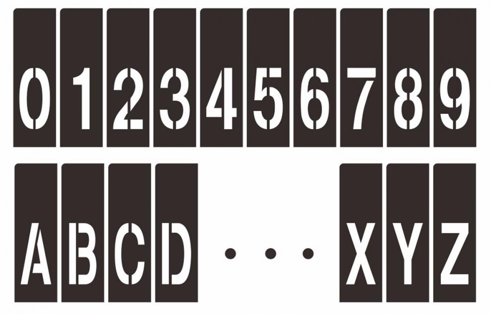 更换喷漆字镂空字膜数字字母喷漆模板定制刻字空心字版雕刻制作 6公分