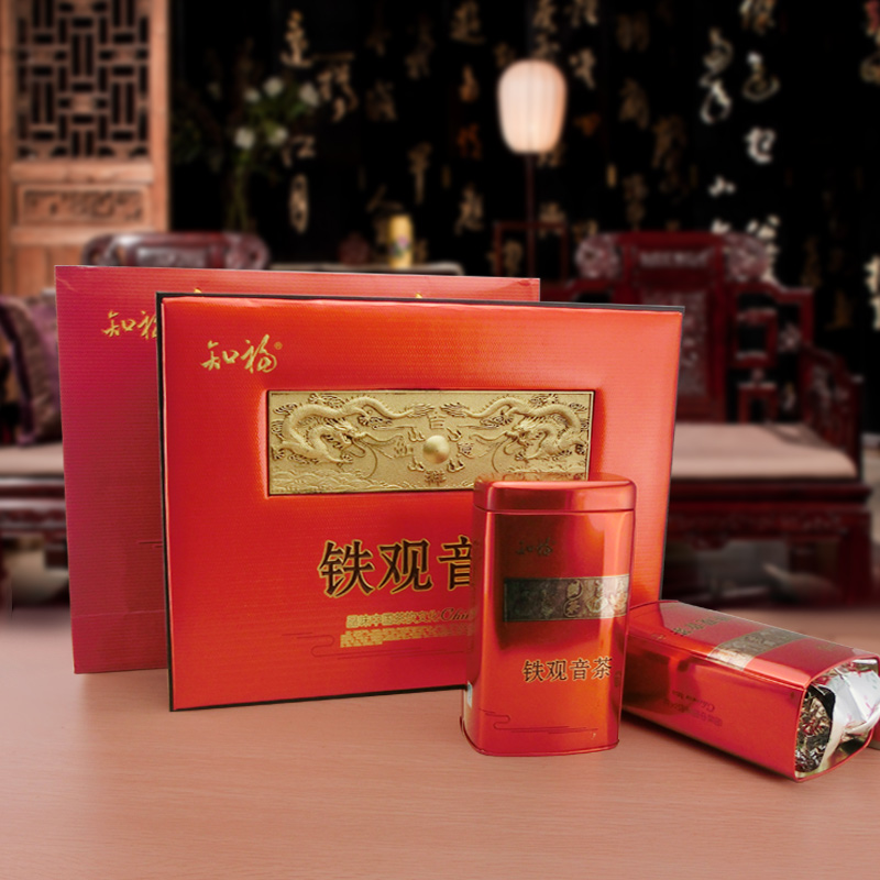 知福 安溪鐵觀音禮盒裝清香型 鐵觀音高檔茶禮品300g