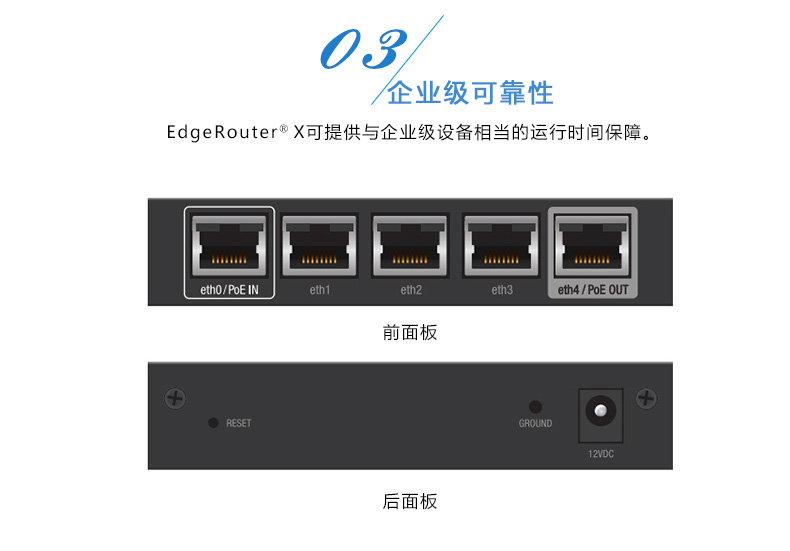 ubnt 千兆有线路由器家用迷你企业级以太网5端口 er-x