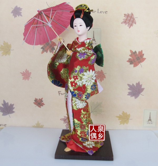一个日本人偶和服娃娃 艺妓仕女工艺品 日式料理店装饰摆件 5_ 9折