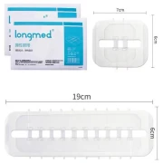 Medical longmed tension reducer elastic strap zipper type skin trauma scar reduction post cesarean section external wound healing wound paste seam-free tape 2 deduction tension device 1 box [width 6cm*length 7cm]