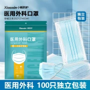 Xiaoxin Protective Disposable Medical Surgical Mask [single-piece independent packaging] [one piece per pack] three-layer protective blue mask [event style] 100 pieces