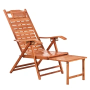 Bamboo reclining chair folding chair adult rocking chair home nap chair beach chair cool chair elderly chair lunch break chair thickened cushion without chair